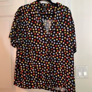 Forever 21 Black Button Down Tee